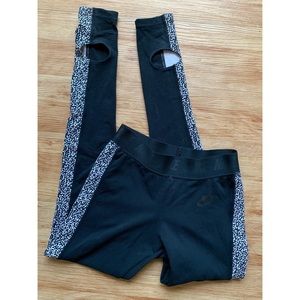 Nike black leggings full length Sz S